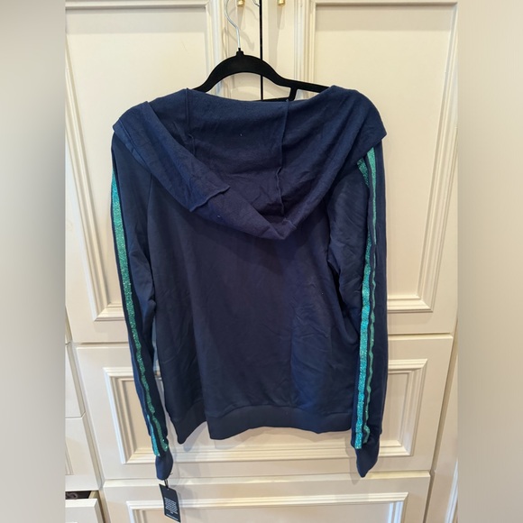 Michael Lauren Large Blue With Aqua Shimmer Zip-Up Hoodie. 💙⚡️ - Picture 2 of 5